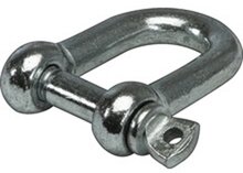 16 mm verzinkte d sluiting met borstbout - kettingsluiting - schakelsluiting - treksluiting - koppelsluiting