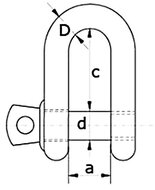 16 mm verzinkte d sluiting met borstbout - kettingsluiting - schakelsluiting - treksluiting - koppelsluiting