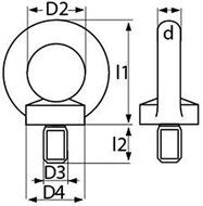 m24 oogbout wll last&nbsp;1800 kg&nbsp;- hijsoog&nbsp;- trekoog - ringbout&nbsp;- bindoog - sjoroog met draad