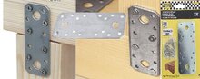 2x verbindingsplaat 135 x 55 x 2,5 mm - koppelplaat - verstevigingsplaat - ijzerplaat - montageplaat - schetsplaat - constructi