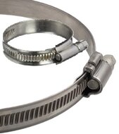 70&nbsp;tot 90mm&nbsp;breed 12mm&nbsp;breed slangklem rvs - wormschroefklem - wormwielklem - bandklem - knijpklem