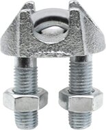 6 mm verzinkt staaldraadklem - staalkabelklem - kabelklem - draadklem - persklem - beugelklem - draadzadelklem