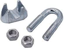 6 mm verzinkt staaldraadklem - staalkabelklem - kabelklem - draadklem - persklem - beugelklem - draadzadelklem