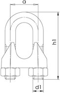 13 mm&nbsp;verzinkt staaldraadklem - staalkabelklem - kabelklem - draadklem - persklem - beugelklem - draadzadelklem