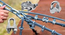 13 mm&nbsp;verzinkt staaldraadklem - staalkabelklem - kabelklem - draadklem - persklem - beugelklem - draadzadelklem