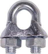 13 mm&nbsp;verzinkt staaldraadklem - staalkabelklem - kabelklem - draadklem - persklem - beugelklem - draadzadelklem