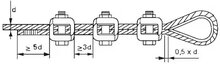 12 mm verzinkte staaldraadklem type deka&nbsp; - draadklem - staalkabelklem - persklem - kabelklem&nbsp;