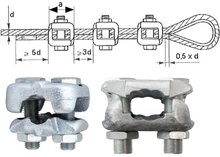12 mm verzinkte staaldraadklem type deka&nbsp; - draadklem - staalkabelklem - persklem - kabelklem&nbsp;