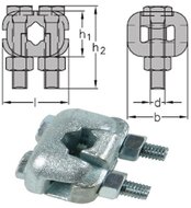 6 mm verzinkte staaldraadklem type deka - draadklem - staalkabelklem - persklem - kabelklem
