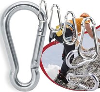 12&nbsp; mm x 140 mm&nbsp;karabijnhaak - musketonhaak - carabiner - werkhaak - karabijn haak - veiligheidshaak - festonhaak