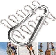 8 mm x 80 mm karabijnhaak - musketonhaak - carabiner - werkhaak - karabijn haak - veiligheidshaak - festonhaak