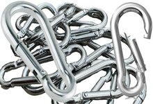 8 mm x 80 mm karabijnhaak - musketonhaak - carabiner - werkhaak - karabijn haak - veiligheidshaak - festonhaak