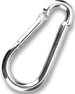 7 mm x 70 mm karabijnhaak - musketonhaak - carabiner - werkhaak - karabijn haak - veiligheidshaak - festonhaak
