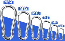 7 mm x 70 mm karabijnhaak - musketonhaak - carabiner - werkhaak - karabijn haak - veiligheidshaak - festonhaak