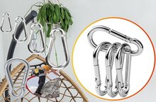 7 mm x 70 mm karabijnhaak - musketonhaak - carabiner - werkhaak - karabijn haak - veiligheidshaak - festonhaak