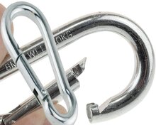 7 mm x 70 mm karabijnhaak - musketonhaak - carabiner - werkhaak - karabijn haak - veiligheidshaak - festonhaak