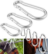 7 mm x 70 mm karabijnhaak - musketonhaak - carabiner - werkhaak - karabijn haak - veiligheidshaak - festonhaak