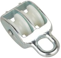8 mm diameter kabel 250&nbsp;kg belasting katrol dubbel wiel nylon - Kabelkrol - draadkabelblok - hangkatrol - geleide wiel