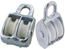 8 mm diameter kabel 250&nbsp;kg belasting katrol dubbel wiel nylon - Kabelkrol - draadkabelblok - hangkatrol - geleide wiel