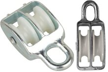 6 mm diameter kabel 200&nbsp;kg belasting katrol dubbel wiel nylon - Kabelkrol - draadkabelblok - hangkatrol - geleide wiel