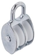6 mm diameter kabel 200&nbsp;kg belasting katrol dubbel wiel nylon - Kabelkrol - draadkabelblok - hangkatrol - geleide wiel