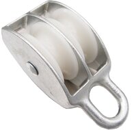 6 mm diameter kabel 200&nbsp;kg belasting katrol dubbel wiel nylon - Kabelkrol - draadkabelblok - hangkatrol - geleide wiel