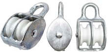7 mm diameter kabel 230&nbsp;kg belasting katrol dubbel wiel nylon - Kabelkrol - draadkabelblok - hangkatrol - geleide wiel&amp;#