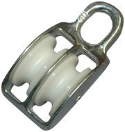 7 mm diameter kabel 230&nbsp;kg belasting katrol dubbel wiel nylon - Kabelkrol - draadkabelblok - hangkatrol - geleide wiel&amp;#