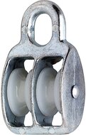 7 mm diameter kabel 230&nbsp;kg belasting katrol dubbel wiel nylon - Kabelkrol - draadkabelblok - hangkatrol - geleide wiel&amp;#
