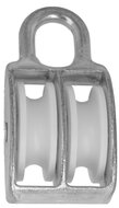 5&nbsp;mm diameter kabel 150&nbsp;kg belasting katrol dubbel wiel nylon - Kabelkrol - draadkabelblok - hangkatrol - geleide