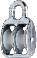 5&nbsp;mm diameter kabel 150&nbsp;kg belasting katrol dubbel wiel nylon - Kabelkrol - draadkabelblok - hangkatrol - geleide