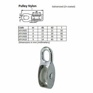 5 mm diameter kabel 150 kg belasting katrol nylon - kabelkrol - draadkabelblok - hangkatrol - geleide wiel