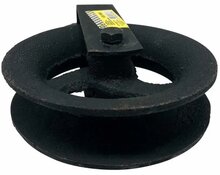 220 mm diameter wiel&nbsp;hijshaak - katrol met haak - decoratie katrol - sierkatrol - hijskatrol