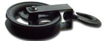 220 mm diameter wiel&nbsp;hijshaak - katrol met haak - decoratie katrol - sierkatrol - hijskatrol
