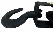 180 mm diameter wiel&nbsp;hijshaak - katrol met haak - decoratie katrol - sierkatrol - hijskatrol