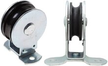 50 mm katrol 6.5mm diameter kabel - katrol met voetplaat - geleidekatrol - staandekatrol - hangende katrollen