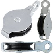 50 mm 6,5 mm diameter kabel hijskatrol - hangkatrol aan oog - trekkatrol - geleide katrol - kabelkatrol - katrollen