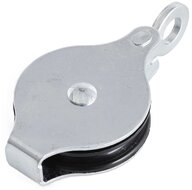 50 mm 6,5 mm diameter kabel hijskatrol - hangkatrol aan oog - trekkatrol - geleide katrol - kabelkatrol - katrollen