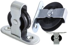 50 mm 3.5mm diameter kabel dwarskatrol -&nbsp;katrol met voetplaat - trekkatrol - touwkatrol - staalkabelkatrol - lierkatrol 