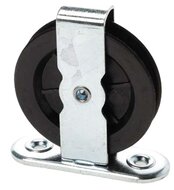 50 mm 3.5mm diameter kabel dwarskatrol -&nbsp;katrol met voetplaat - trekkatrol - touwkatrol - staalkabelkatrol - lierkatrol 