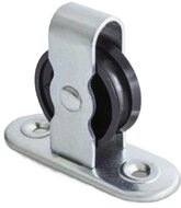 50 mm 3.5mm diameter kabel dwarskatrol -&nbsp;katrol met voetplaat - trekkatrol - touwkatrol - staalkabelkatrol - lierkatrol 