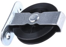50 mm 3.5mm diameter kabel dwarskatrol -&nbsp;katrol met voetplaat - trekkatrol - touwkatrol - staalkabelkatrol - lierkatrol 