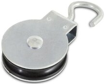 50mm 7 mm kabel diameter&nbsp;katrol met draaibare haak - katrollen - katrolschijf - draaibare katrol - lierkatrol - kabelkat