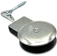 6.5mm diameter kabel markieskatrol met schroefoog&nbsp;32 mm - katrol - markies katrol - geleidekatrol - hijskatrol - katroll