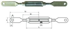 m12 spanner met bladeind verzinkt&nbsp;- bladeindspanner - windverpandspanner - schoorspanner - draadspanner