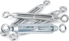m12 x 130 mm&nbsp;&nbsp;draadspanner&nbsp;oog - oog verzinkt - spanner - spanschroef - windverbandspanner - constructiesp