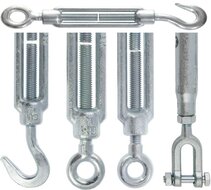 m 10 spanschroef haak-oog - spanner - draadspanner - windverbandspanner - contructiespanner - schoorspanner