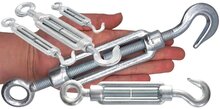 m 10 spanschroef haak-oog - spanner - draadspanner - windverbandspanner - contructiespanner - schoorspanner