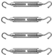 m6 x 100 mm spanschroef Haak-haak verzinkt&nbsp;- draadspanner - schroefspanner - spanwartel - windverbandspanner - schroefwa
