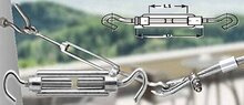 m6 x 100 mm spanschroef Haak-haak verzinkt&nbsp;- draadspanner - schroefspanner - spanwartel - windverbandspanner - schroefwa